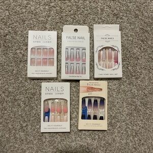 DIY Pink False Nail Set